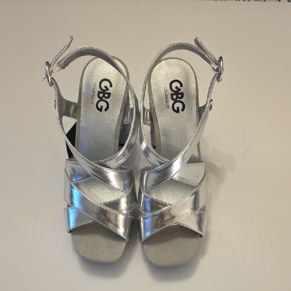 BRAND NEW GBG LOS ANGELES JEWEL STRAPPY HEELS SANDALS R3